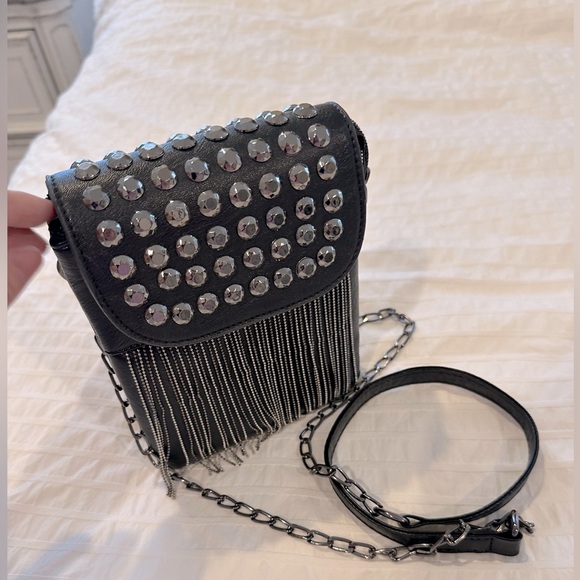 Black studded crossbody bag - Picture 6 of 9
